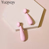Korean Colorful Cute Hanging Drop Earrings For Women Arcylic Water drop Long Big Earring for Grils Party Dangle - Image 5
