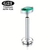 1Pcs Titanium Piercing CZ Gem Internally Threaded Labret Monroe Lip Ring Tragus Nail Helix Earring Stud 16G Body Jewelry - Image 6