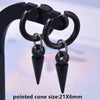 No Fade Different Length Pointed Cone Dangle Earring Stainless Steel Round Hoop Earrings For Women Men Jewelry Ear Piercing Gift - Image 34