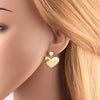 Dainty Clear Crystal Round Earrings For Women Gold Plated Hoop Heart Dangle Earrings CZ Jewelry Gifts - Image 2