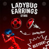 Miracle Girl Ladybug Reddy Tikki Earrings Peach Pink Elf Treasure Earrings Cartoon Peripheral Jewelry - Image 2