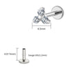 Titanium 16G Triple CZ Cartilage Helix Earring Trinity CZ Tragus Stud Conch Earlobe Lip Piercing Jewelry - Image 18