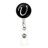 26 English Letters Brooch A-Z Initial Round Glass Ball Pendant Retractable Badge Reel For Women Gifts Jewelry - Image 18