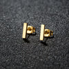 1 Pair Minimalist Brief Square Bar Stud Earrings For Women Rectangle Earrings - Image 4