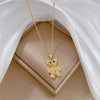 Over 30 Styles Bear Necklace Titanium Steel Zircon Micro Inlaid Copper Pendant Collarbone Chain Souvenir Gift - Image 5