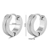 1 Pair Unisex Classic Punk Simple Circle Stainless Steel Earrings For Women Men Cool Round Huggie Hoop Earrings Female Jewelry - Image 2