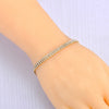 Shiny Cubic Zirconia 2/3 Row Chain Wrist Bracelet For Women Stainless Steel Wedding Jewelry - Image 6