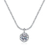 Silver Zircon Pendant Necklace Italian Silver Necklace Women Jewelry - Image 6
