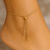 Adjustable Snake Chain Anklet Bracelet Stainless Steel Gold Color Women Minimalist Beach Foot Jewelry Gift - Image 1