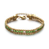 Women Men Gold Color Woven Crystal Cubic Zirconia Bracelet Stainless Steel Jewelry Accessories Gold Plated Chain - Image 7