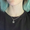 Y2K Silver Whirlpool Star Pendant Necklace Suitable for Women's Aesthetic Jewelry Gifts - Image 2