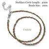 Faceted 2mm Beads Necklace Mini Stone Amethysts Quartzs Agat Choker Minimalist Party for Men Women Jewelry Gift - Image 39