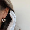 Hollow Round Pendant Paved Zircon Separable Earrings Gold Color Women Jewelry Wedding Matching Accessories - Image 3