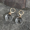 1 Pair Women's Round Glass Gem Pendant Earrings, Elegant European and American Style Gift Earrings - Image 5