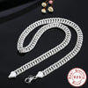 Silver 20/22/24 Inch 6mm/10MM Side Chain Necklace For Woman Man Charm Jewelry Gift - Image 1