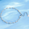 Open Bangle Bracelet with Sculptural Waterdrop Details - Image 9