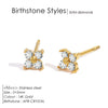 Dainty Flower Stainless Steel Butterfly Stud Earrings for Women Cartilage Ear Ring Cute Zircon Gold Color Clover Jewelry - Image 11