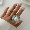 Geometric Irregular Hollow Pearl Opening Adjustable Rings for Women Jewelry Minimalist Accessories Support - Image 7