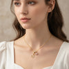 Letter Necklace for Women Pink Zircon Heart-shaped Pendant Suitable for Girls to Wear Personalized Gold-plated Jewelry - Image 3