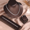 Cubic Zirconia Marquise CZ Tennis Bracelet Necklace Earrings Set for Women Wedding Banquet Jewelry Set - Image 5
