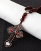 Wooden Rosary Beaded Chain Necklace Orthodox Crucifix Jesus Christ Cross Pendant Necklace Religious Prayer Jewelry for Priests - Image 4