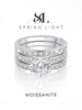 Glittering Diamond Engagement Ring Set For Women Gift Wedding Jewelry - Image 1