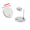 10pcs Stainless Steel Gold Silver Round Disc Earring Post W Loop Hammered Plate Earrings Base For Hypo-Allergenic Earring Making - Image 21
