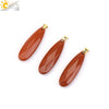 Csja Water Drop Necklaces Crystal Pendant Stainless Steel Chain Necklace for Women Stone Amethyst Jewelry Gift - Image 11