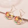 Cute Animal Drop Dangle Earrings For Women Girls Cat Rabbit Koi Dragon Colorful Enamel Golor Color Earrings - Image 35