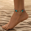 Bohemia Layered Beaded Anklet For Women Hollow Double Heart Charm Ankle Bracelet Summer Beach Vacation Foot Jewelry Gift - Image 12