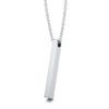 Mens Vertical Bar Necklaces,Stacking Stainless Steel Geometric Pendant with Wheat Rope Cuban Chain,Male Jewelry Gift - Image 24