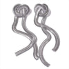NiNice 316L Stainless Steel Snake Chain Knot Tassel Long Hanging Drop Earrings Stylish Unique Design Charm Jewelry - Image 7