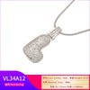 Silver Color Bubble Initial Letters Necklaces 26 Letters Pendants Necklaces for Women Brass CZ Jewelry - Image 44