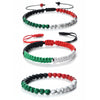Palestine Flag Beaded Bracelet For Women Men Red Black White Green Color String Rope Braided Bangle Party Jewelry Gift - Image 1