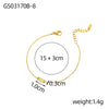 Women Jewelry Gold Plated Stainless Steel Necklace Cz Zircon Pendant 12 Month Birthstone Bracelet - Image 7