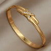 Classic Design Stainless Steel Crystal Flower Bangles for Women Jewelry Letter X Pearl Beads Bracelet - Image 12