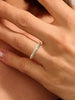 Silver Simplicity Zircon Stackable Plain Ring For Women Daily Life Party Anniversary Jewelry - Image 4