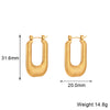 Dream Anti-allergenic Gold Plated Stainless Steel Hoop Earrings For Women Oversize Small Loop Earring - Image 19