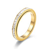 Stainless Steel Rotatable Ring with Small Square Diamond Niche Decompression Design Selling Accessory - Image 8