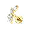 1PC Titanium Ear Cartilage Piercings Flat Back Stud Earring Internal Thread Butterfly Cross CZ Helix Tragus Piercing Jewelry 16G - Image 16