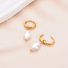 Simple Elegant Stainless Steel Earrings Imitation Pearl Hoop Earrings Charm Women's Party Jewelry - Image 13