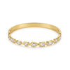JP One Gold Color Snap-on Zircon Bangle, Stainless Steel Irregular Bracelet for Women, Jewelry Gift - Image 8