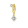 Gold Fake Piercing Belly Ring for Women Girl Fake Bellys Button Piercing Clip on Belly Button Rings Navel Ring Non Piercing - Image 13