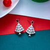 Sparkling Christmas Tree Snowflake Crystal Dangle Earrings for Women Dainty Holiday Rhinestone Earrings Party Jewelry Gifts - Image 6