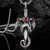 Vintage imitation gemstone dragon sword pendant necklace accessories stainless steel chain party birthday gift amulet - Image 5