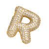 Stainless Steel Bubble Letter Necklace for Women Girls Shiny Zircon Rhinestone Alphabet 26 A-Z Dainty Balloon Choker - Image 17