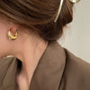 Silver Vintage Chunky Round Earrings For Women Circle Hoops Earring Jewelry Prevent Allergy AccessoriesGift - Image 4