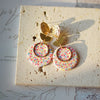 Multi-Color Polymer Clay Round Disc Earrings with Metal Chip Rings Dangle Dots for Women Daily Party Accessor - Image 5