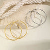 Stainless Steel Twist Circle Women Earrings Click Mobius Hoop Hies Earring And Mother's Day Gift - Image 3