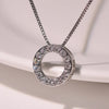 Circle Necklace With Cubic Zirconia Simple Stylish Clavicle Chain Necklaces for Women Wedding Eternity Jewelry Gifts - Image 3